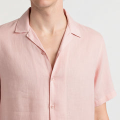 Moorea Linen Shirt S/S: Rose