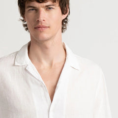 Moorea Linen Shirt S/S: White