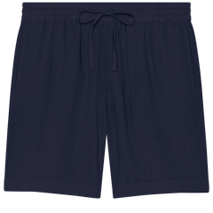 Linen Napoli Short: Navy