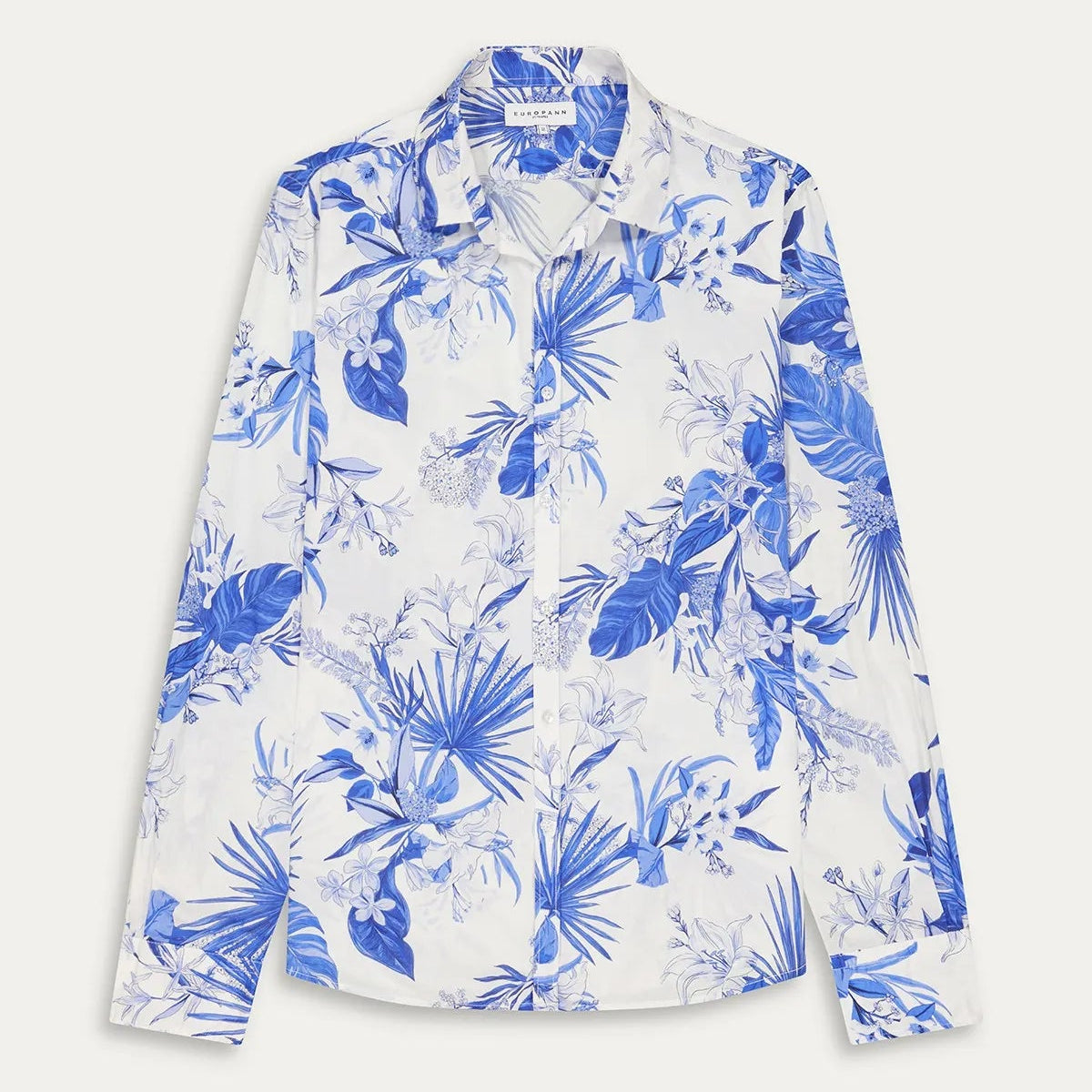 Nolan Floral Print Shirt L/S: White