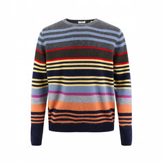 Crew Neck Stripe Sweater L/S: Multi