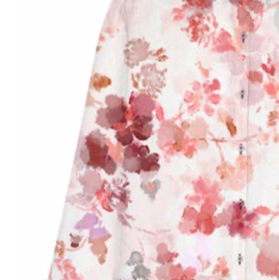 Floral Print Linen Diego Shirt L/S: Sienna
