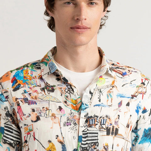 Playa Linen Shirt L/S: White