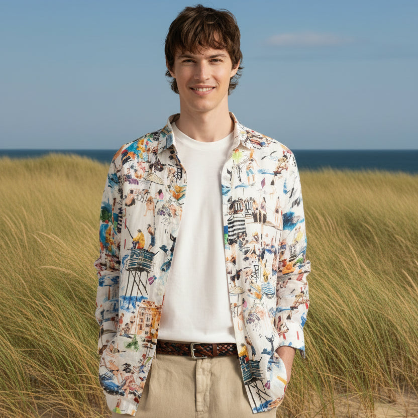 Playa Linen Shirt L/S: White