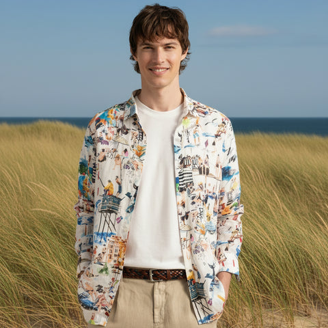 Playa Linen Shirt L/S: White