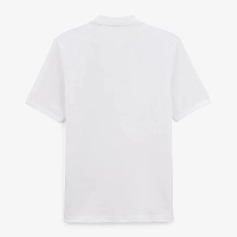 "Cherry" Embroidered Polo S/S: White