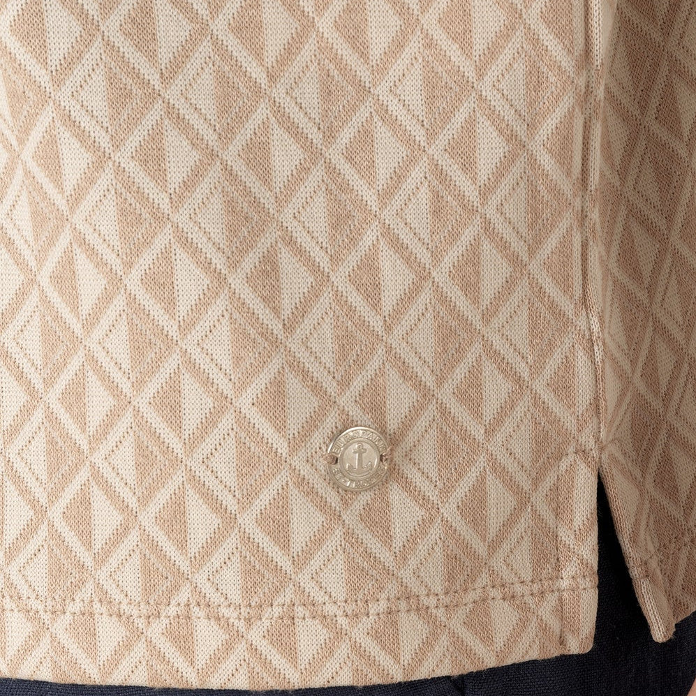 Jacquard Portofino Polo S/S: Cream