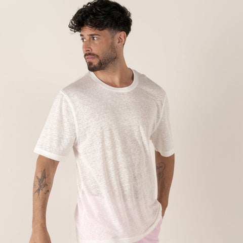 Riley Linen T-Shirt S/S: Ecru
