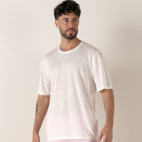 Riley Linen T-Shirt S/S: Ecru