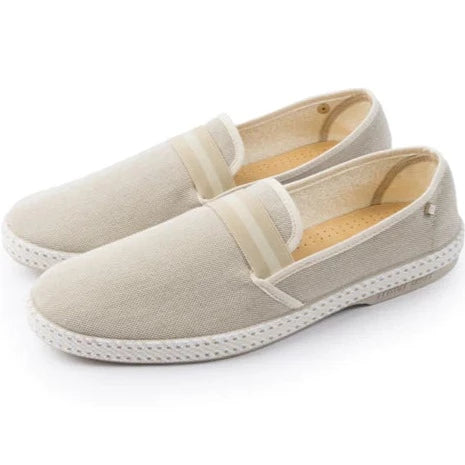 College Oxford Cotton Loafer: Beige