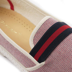 College Oxford Cotton Loafer: Red