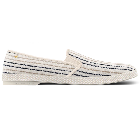 Grekos Blue Linen Slip On