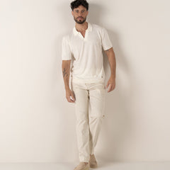 Striped Sicily Pant: Cream