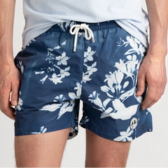 Floral Print Spring Swim: Navy