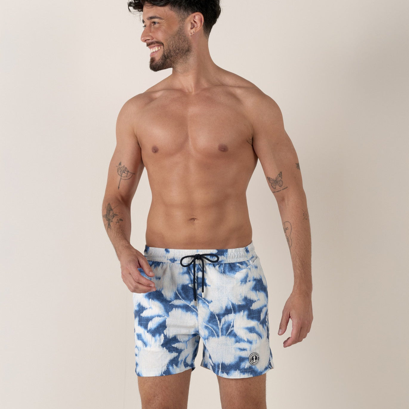 Floral Print ST-BARTH Swim: Indigo