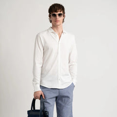Stuart Jersey Shirt L/S: White
