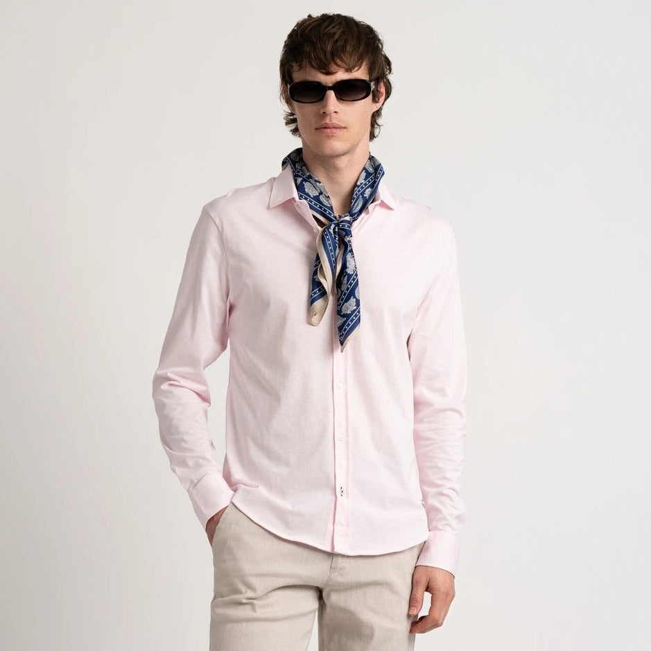 Stuart Jersey Shirt L/S: Pink