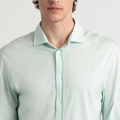 Stuart Jersey Shirt L/S: Aqua
