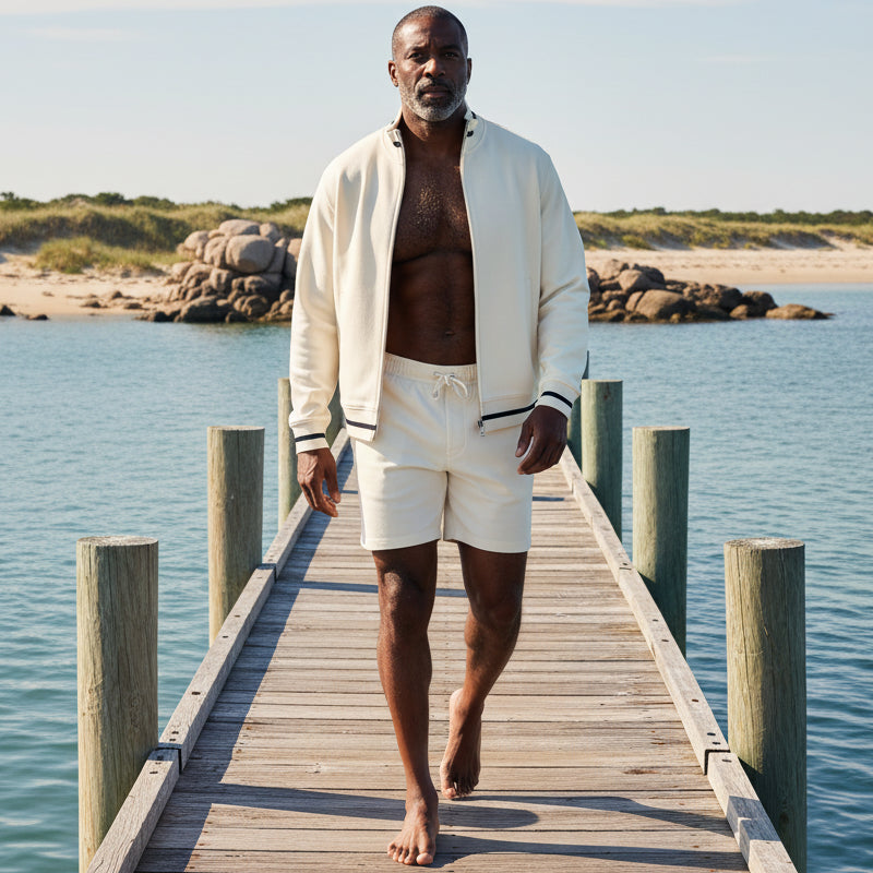 Toby Full Zip Jacket: White