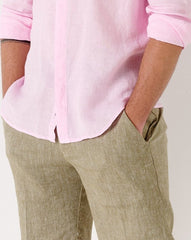 Turner Stretch Linen Short: Khaki