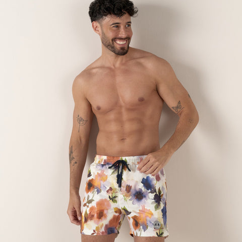 Floral Print VALMER Swim: Orange