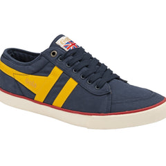 Comet Lace-Up Plimsoll: Nacy/Sun/Red