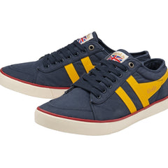 Comet Lace-Up Plimsoll: Nacy/Sun/Red