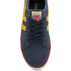 Comet Lace-Up Plimsoll: Nacy/Sun/Red