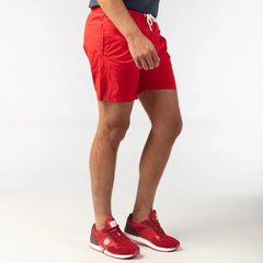 Solid Swim Short: Red