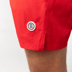 Solid Swim Short: Red