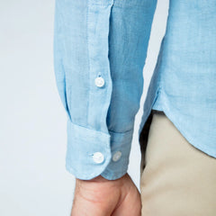 Linen Shirt L/S: Lt Blue