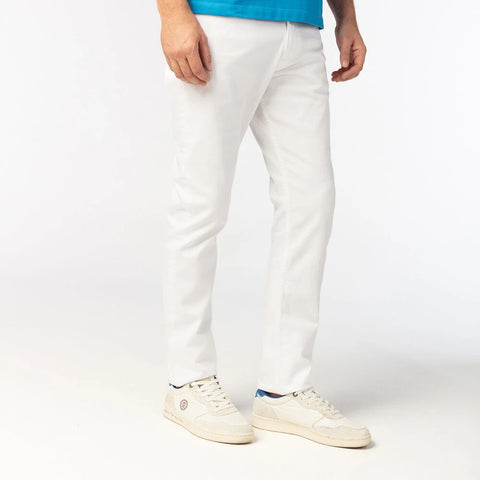 Tapered Denim Jean: White