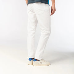 Tapered Denim Jean: White