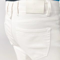 Tapered Denim Jean: White