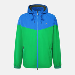 "PLAY" Windbreaker: Field Green & Royal