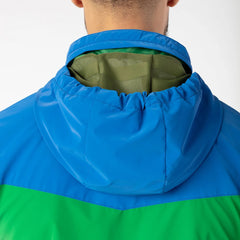 "PLAY" Windbreaker: Field Green & Royal