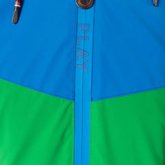 "PLAY" Windbreaker: Field Green & Royal