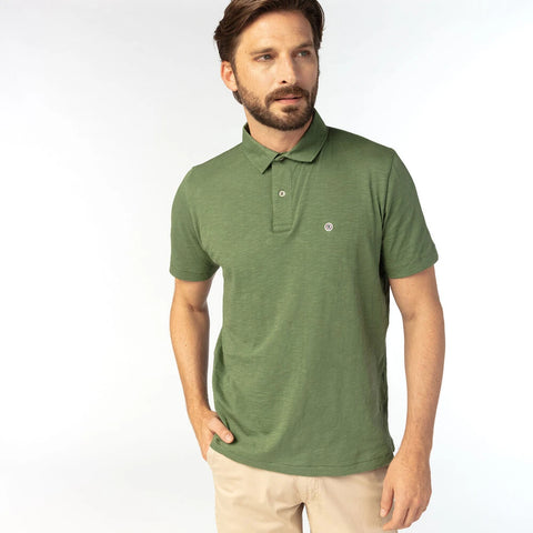 Jersey Slub Polo S/S: Militaire