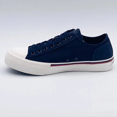 "PLAY" Canvas Sneaker: Navy
