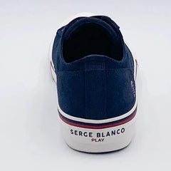 "PLAY" Canvas Sneaker: Navy
