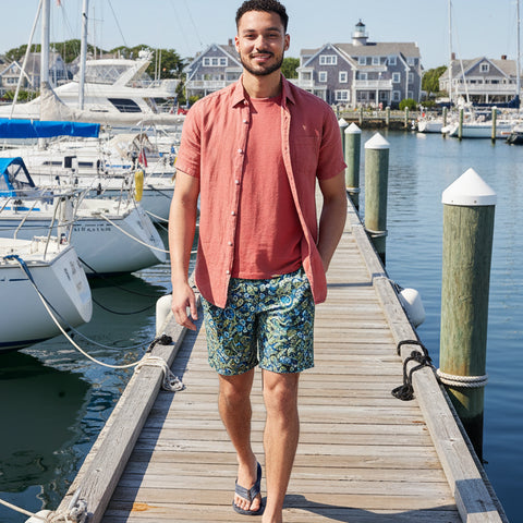 Solid Linen Shirt S/S: Sienna