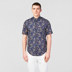 Garden Floral Shirt S/S: Dk Navy