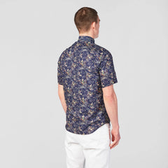 Garden Floral Shirt S/S: Dk Navy