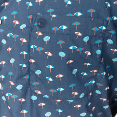Umbrellas Print Shirt S/S: Marine