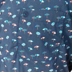 Umbrellas Print Shirt S/S: Marine