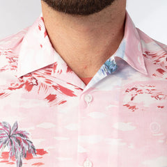 Tropical Print Shirt S/S: Rose