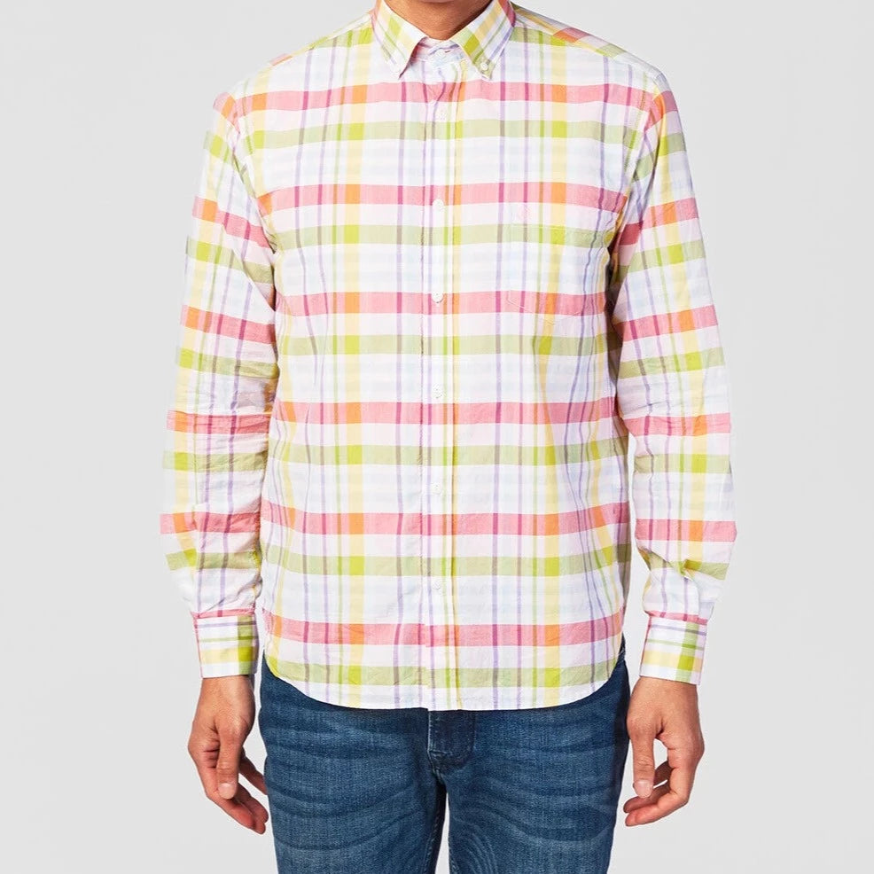 Multicolor Plaid Shirt L/S: Rose