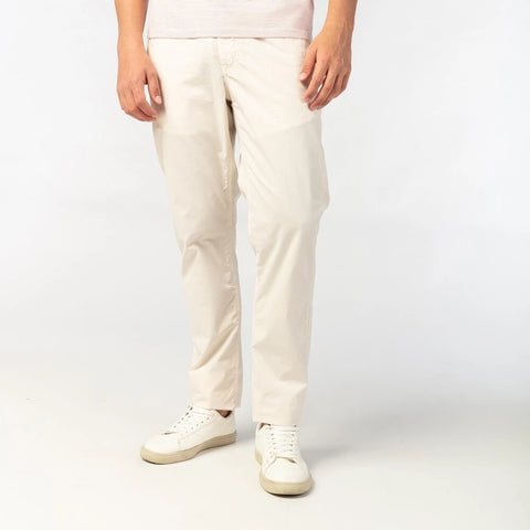 Elasticised Waist Chino Pant: White Sand