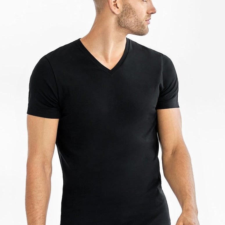 V-Neck T-Shirt 2 Pack: Black