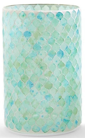 Sea Mirror Mosaic Candle Holder: Large